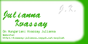 julianna kvassay business card